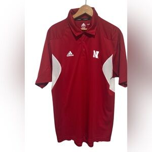 Adidas Nebraska Huskers Polo Shirt in Men’s Size M